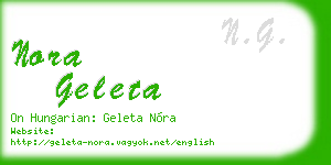 nora geleta business card